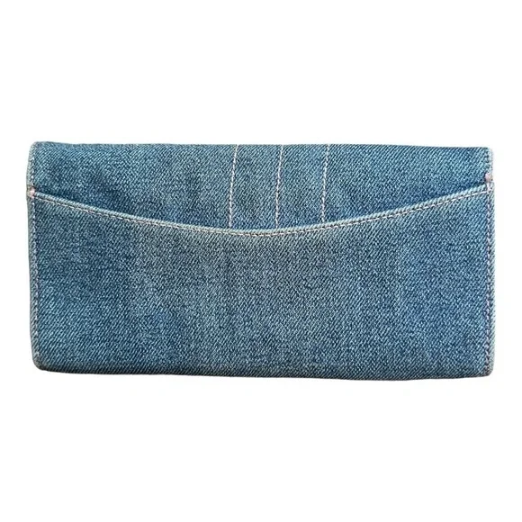 Vintage Dior Denim Long Saddle Wallet - Picture 2 of 15